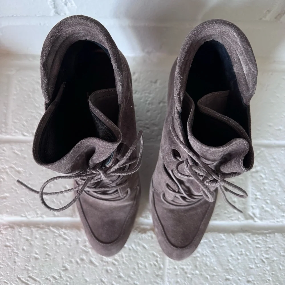 Stuart Weitzman Gray Wedge Ankle Boots - Picture 9 of 11